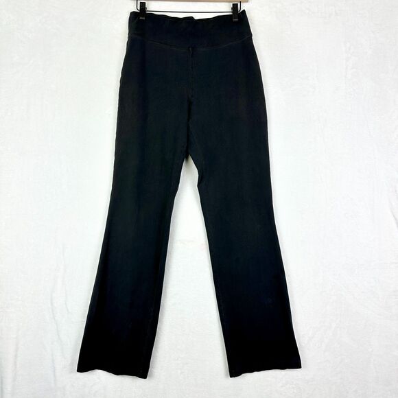 Patagonia Womens Flare Leg Yoga Pants Size Medium Black Foldover Waist Athletic - Picture 1 of 4
